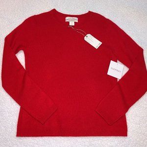 NWT Ellen Tracy 100% Cashmere Crewneck Sweater Sz Small